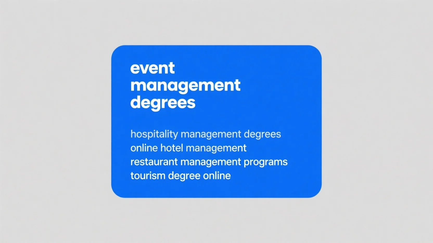 Degree Programs